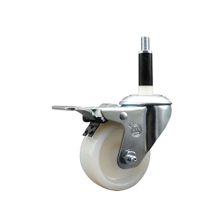 Service Caster 3'' Nylon Swivel 7/8'' Expanding Stem Caster Total Lock Brake SCC-EXTTL20S314-NYS-78